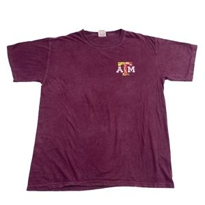 A&M Aggie Land University Tee Thrifted Vintage Style Size L